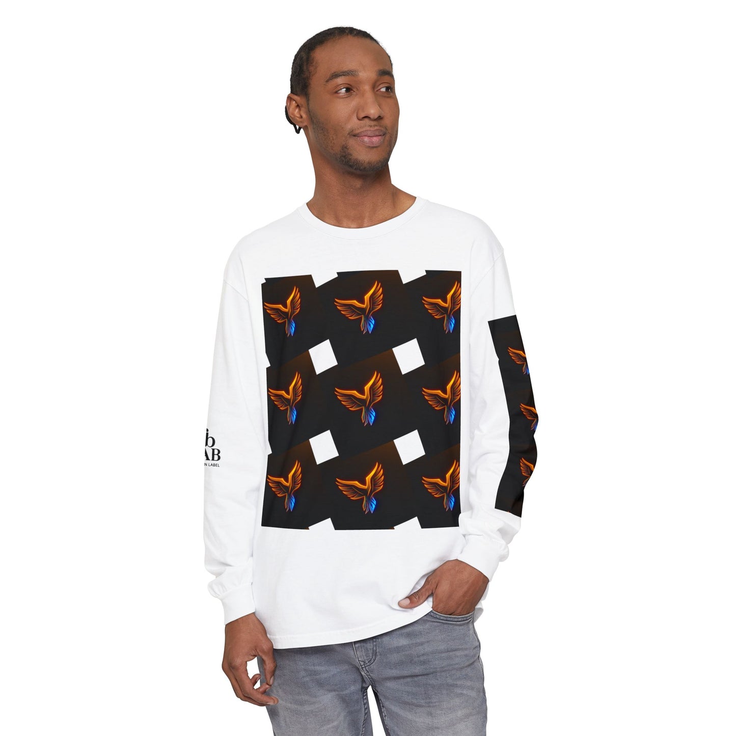 Vibrant Long Sleeve T-Shirt with Phoenix Design - Casual Wear for Bird Lovers, Gifts, Unique Fashion, Everyday Style, Unisex Apparel