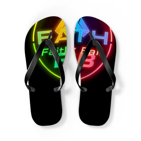 Vibrant Faith Flip Flops | Summer Style, Beachwear, Casual Sandals, Vacation Footwear, Fun Gift for Friends