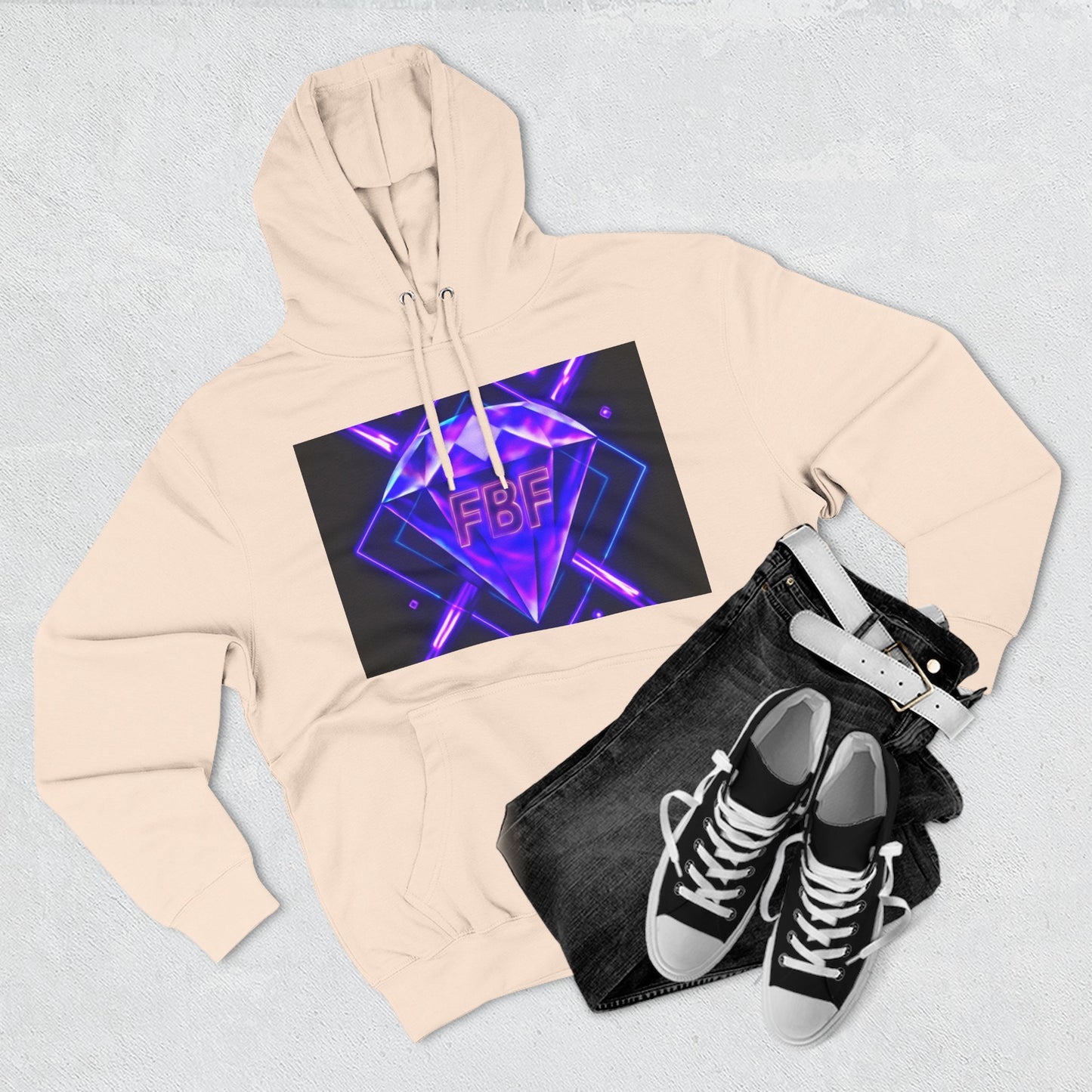 Futuristic Neon Fleece Hoodie, Stylish Sweatshirt, Vibrant Graphic Pullover, Perfect Gift for Tech Lovers, Unique Streetwear