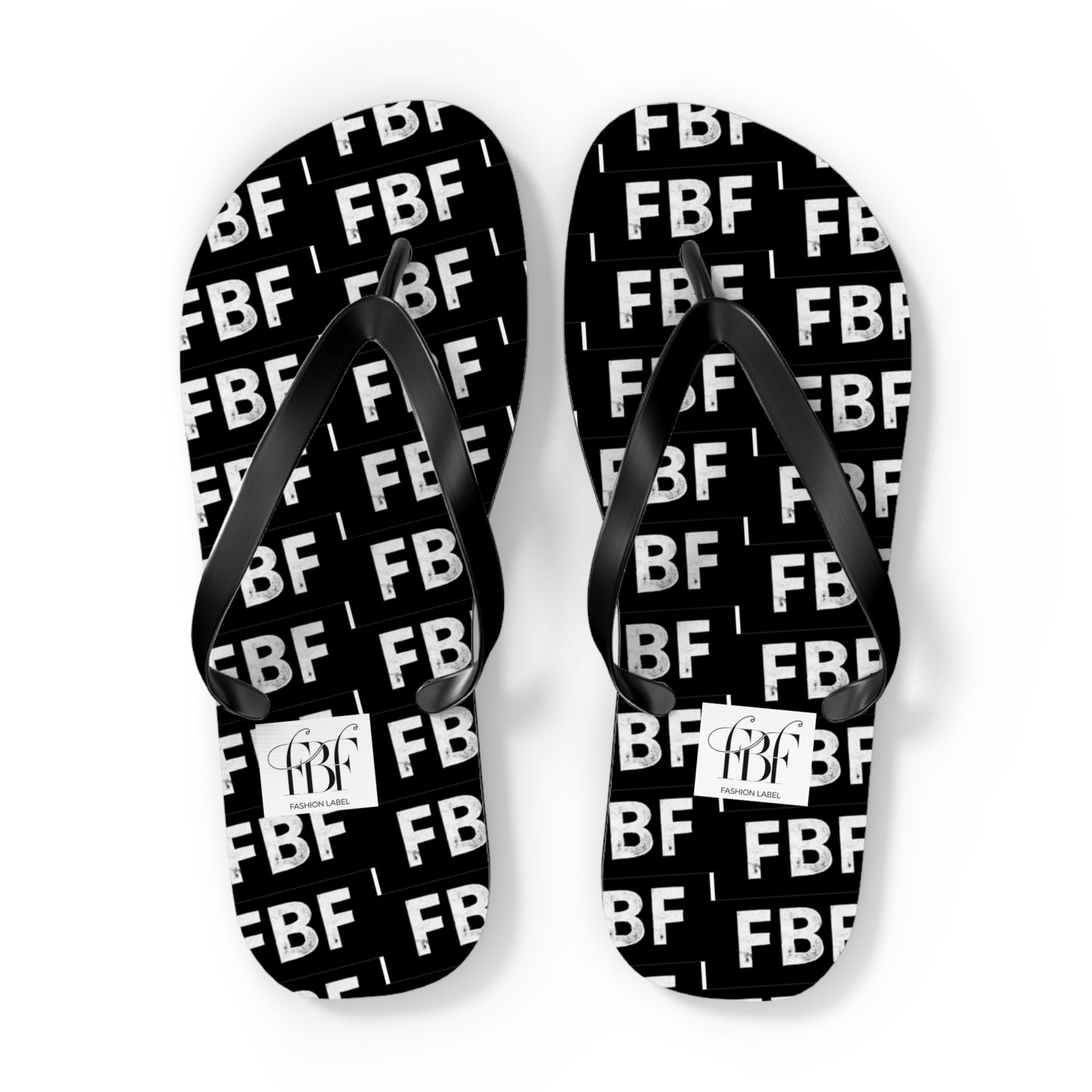 Trendy Flip Flops with FBF Print - Summer Vacation Footwear, Beach Wear, Casual Sandals, Gift for Sun Lovers, Stylish Pool Slides