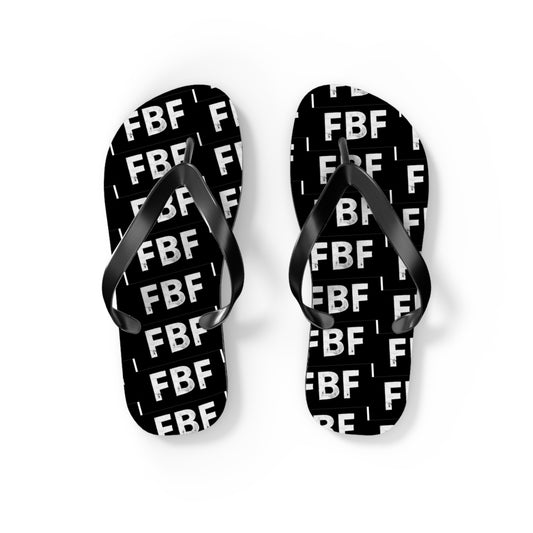 Trendy Flip Flops with FBF Print - Summer Vacation Footwear, Beach Wear, Casual Sandals, Gift for Sun Lovers, Stylish Pool Slides