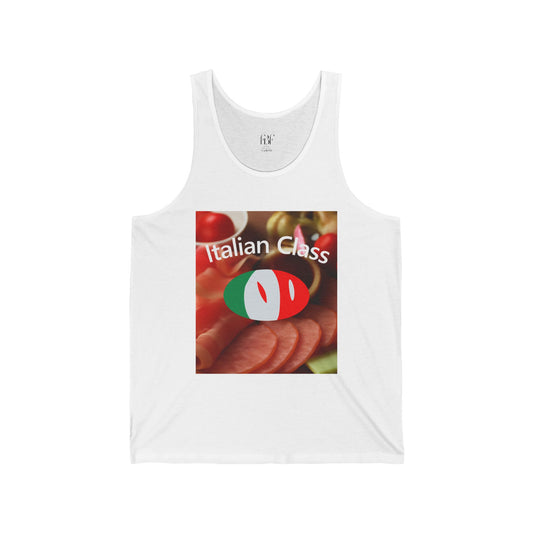 Italian Class Unisex Tank Top, Fun Culinary Shirt, Perfect for Food Lovers, Summer Events, Cooking Classes, BBQ Parties