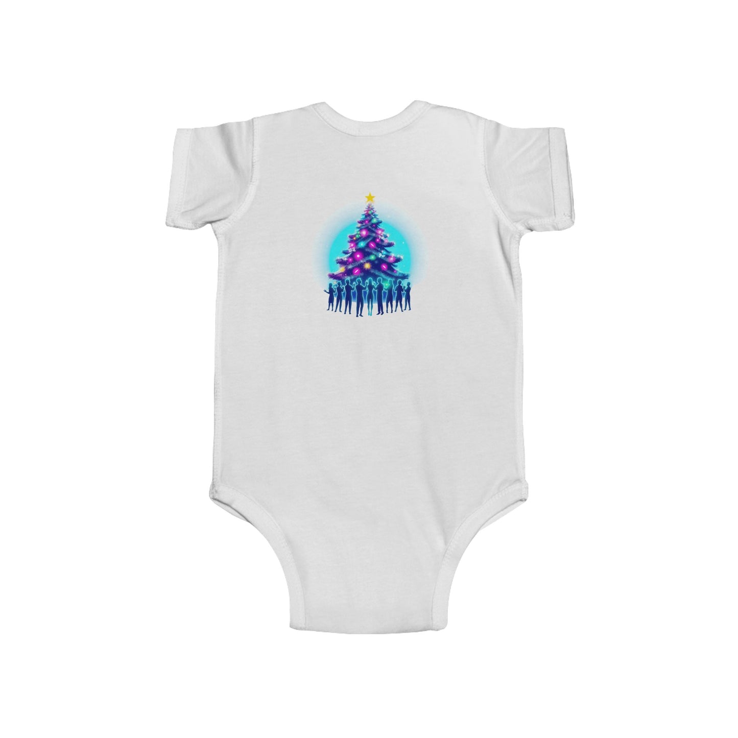 Infant Bodysuit — Festive Neon Christmas Tree Baby Onesie