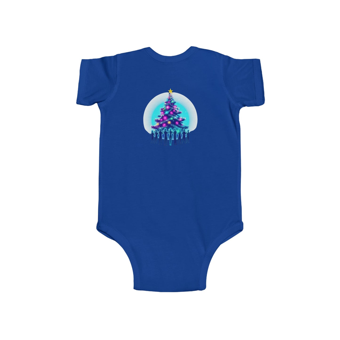Infant Bodysuit — Festive Neon Christmas Tree Baby Onesie