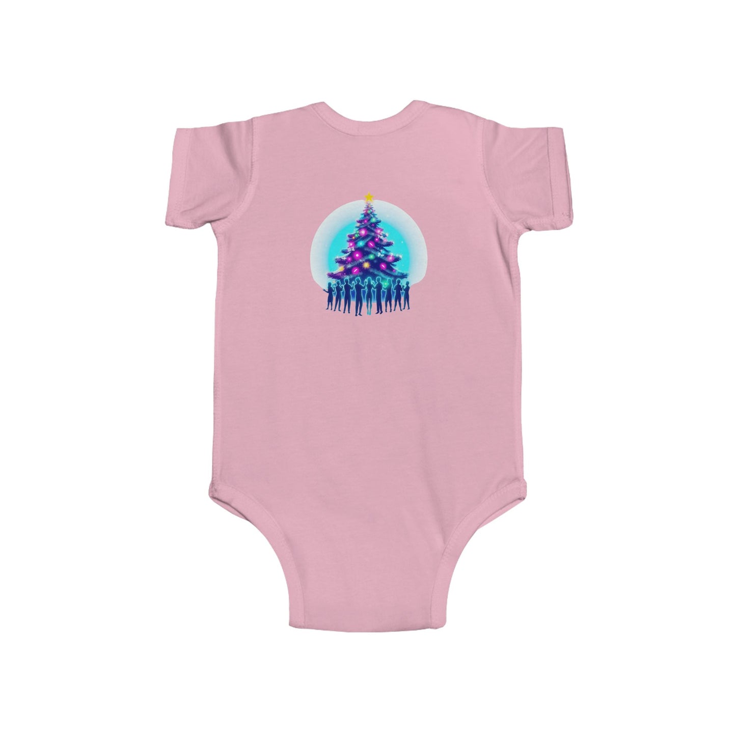 Infant Bodysuit — Festive Neon Christmas Tree Baby Onesie