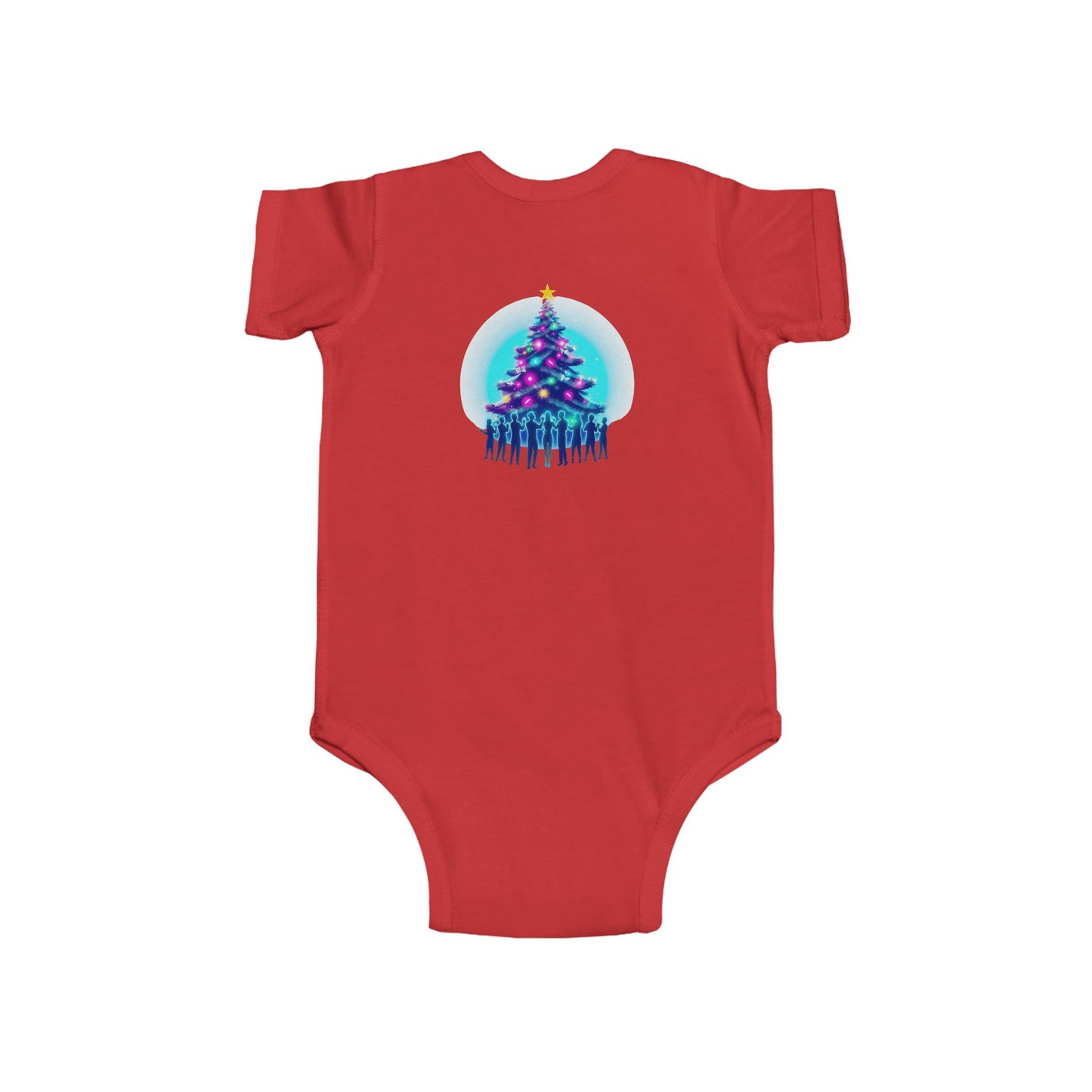 Infant Bodysuit — Festive Neon Christmas Tree Baby Onesie