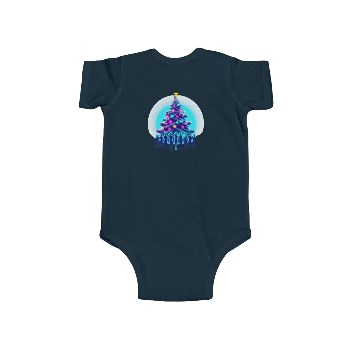 Infant Bodysuit — Festive Neon Christmas Tree Baby Onesie