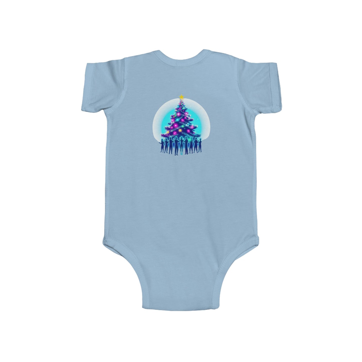 Infant Bodysuit — Festive Neon Christmas Tree Baby Onesie