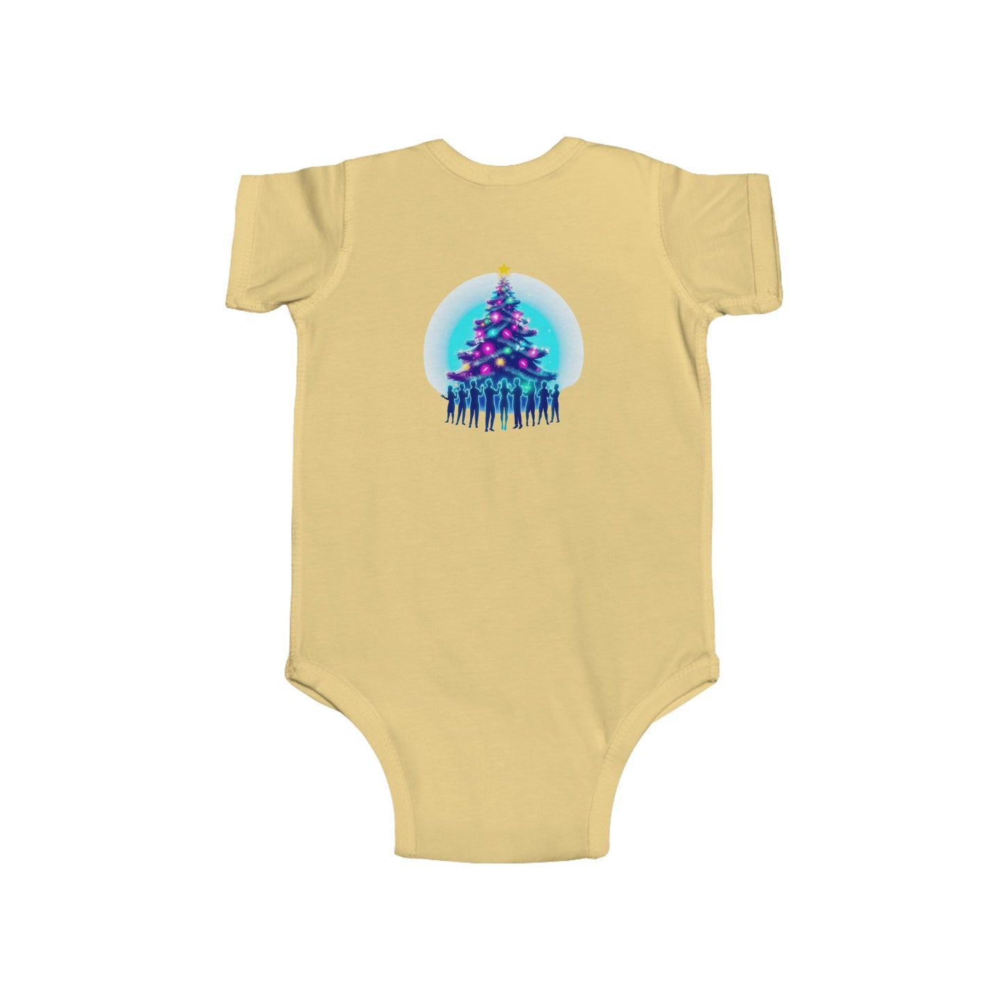 Infant Bodysuit — Festive Neon Christmas Tree Baby Onesie