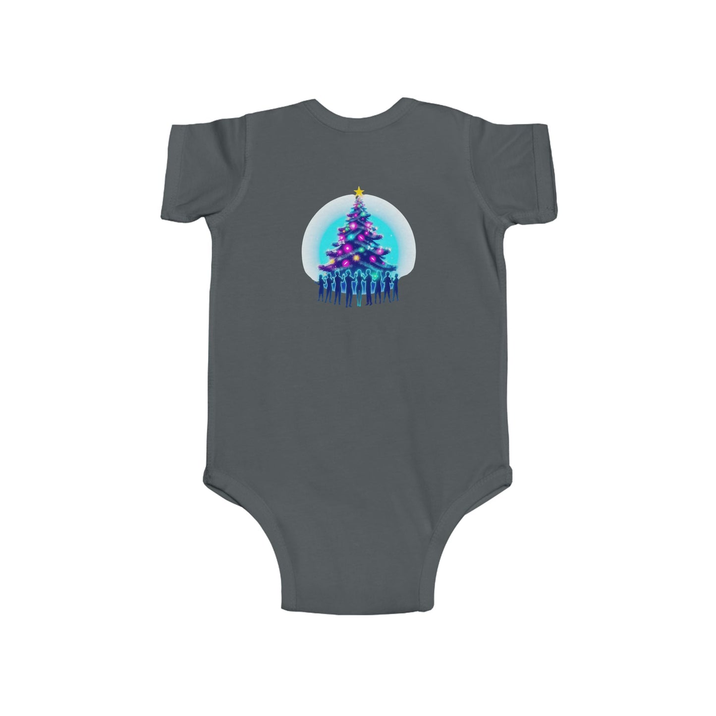 Infant Bodysuit — Festive Neon Christmas Tree Baby Onesie