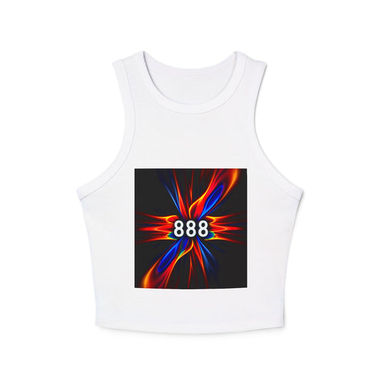 Racer Tank Top — Vibrant 888 & Goddess Graphic Crop Tank for Women