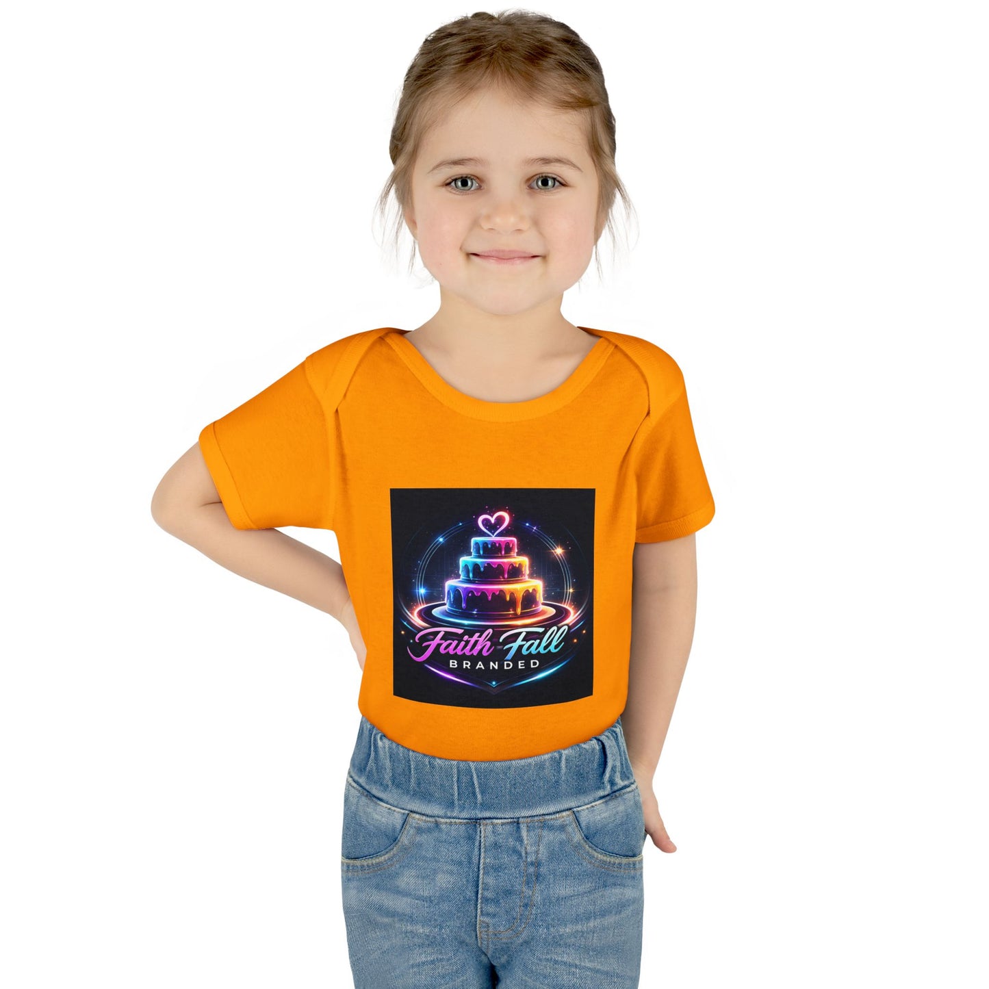 Infant Bodysuit — Neon Cake 'Faith, Fall, Brander' Baby Onesie