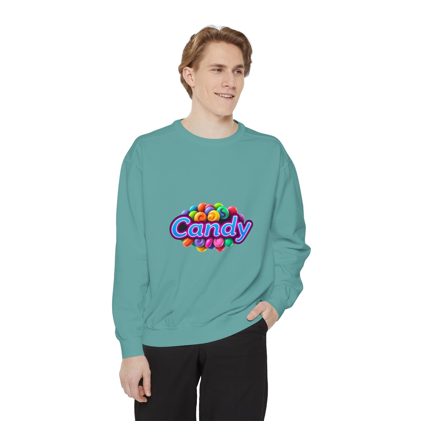 Candy-Themed Unisex Garment-Dyed Sweatshirt - Nostalgic Apparel for Sweet Lovers, Cozy Casual Wear, Gift for Candy Lovers, Colorful [...]