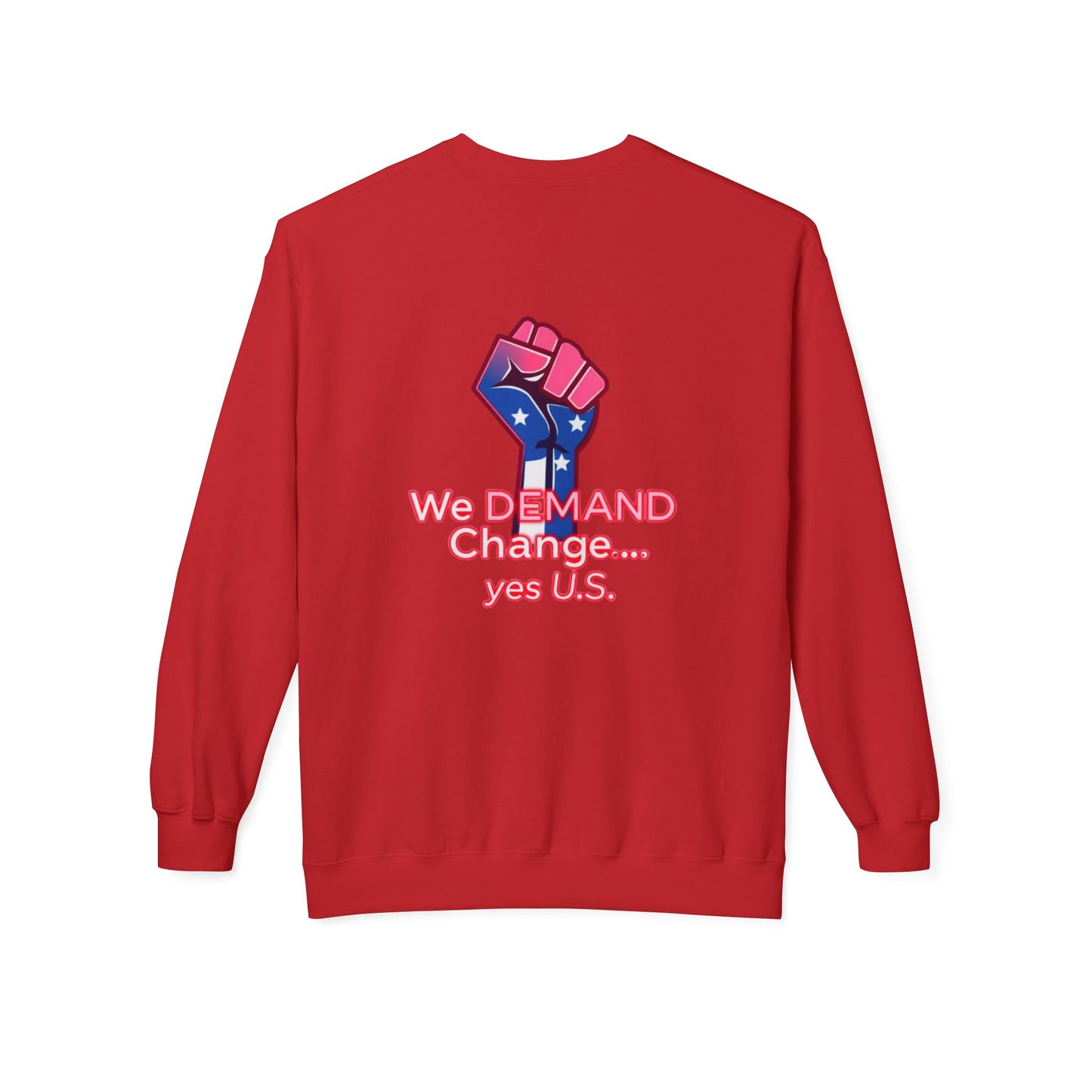 Empowered Message Crewneck Sweatshirt, Unisex Fleece, Activism Sweatshirt, Political Apparel, Comfortable Streetwear