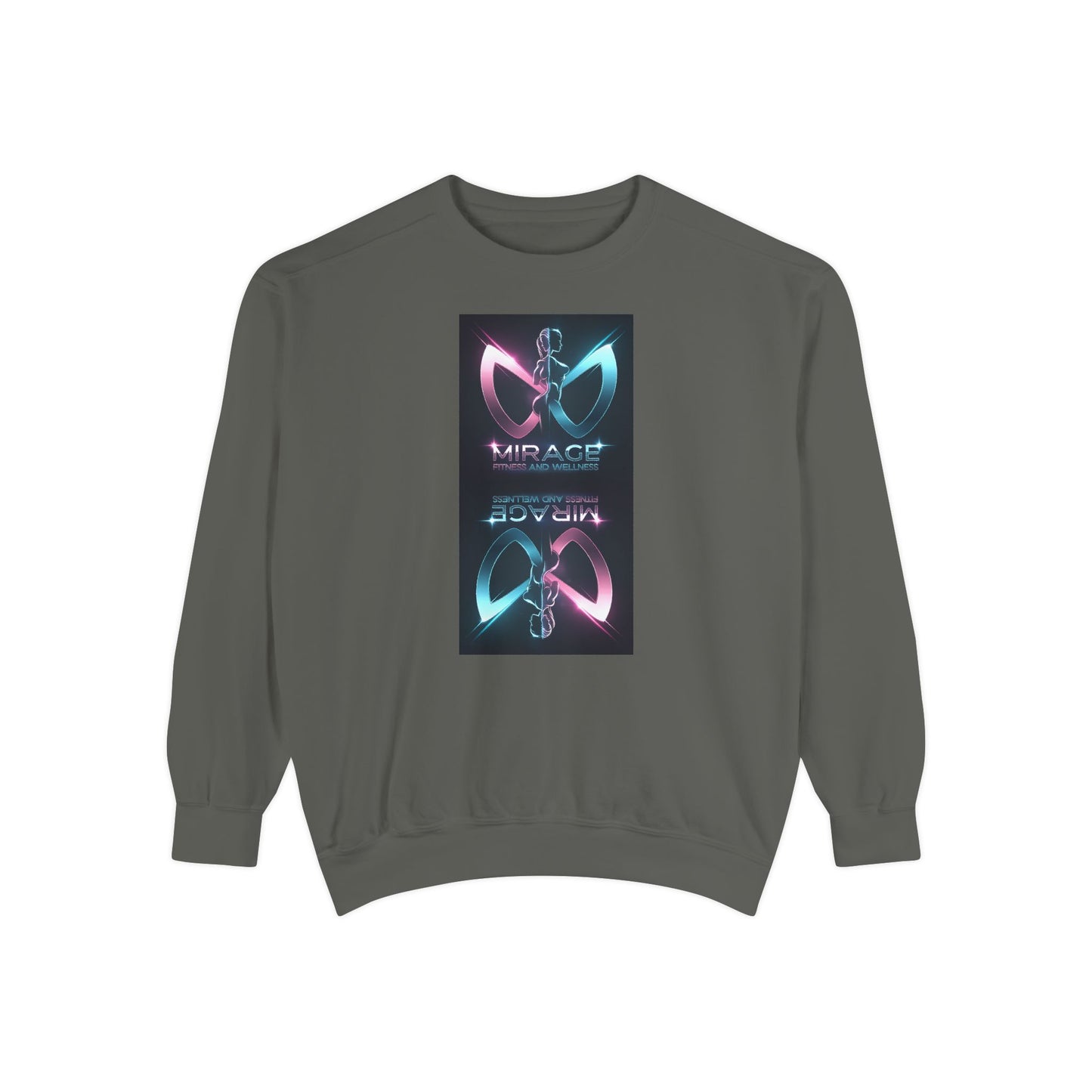 Retro Neon Mirage Sweatshirt — 'Mirage' Vaporwave Graphic Crewneck