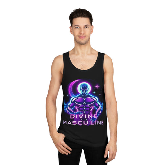 Divine Masculine Tank Top, Unisex Softstyle Tank for Spiritual Men, LGBTQ+ Pride, Fitness Apparel, Summer Wear, Gift for Him