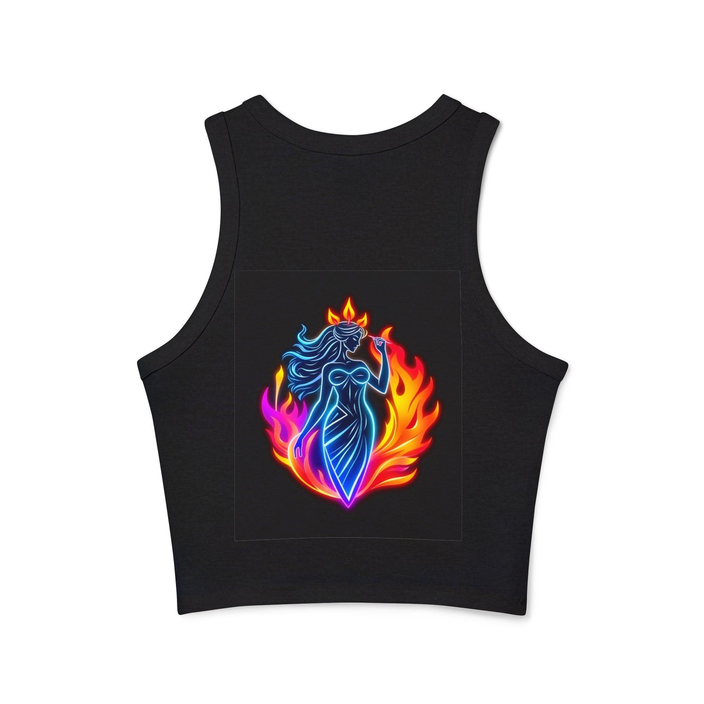 Flame Goddess Tank — Women's Racerback Crop Tank Top