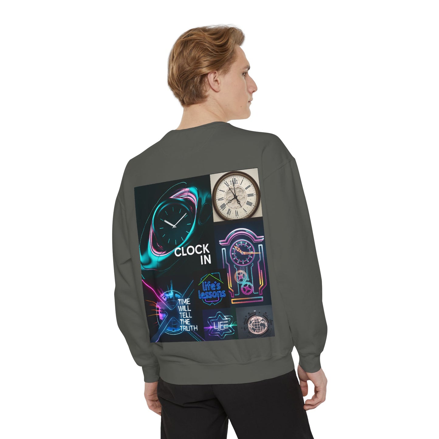 Retro Neon Clock Sweatshirt