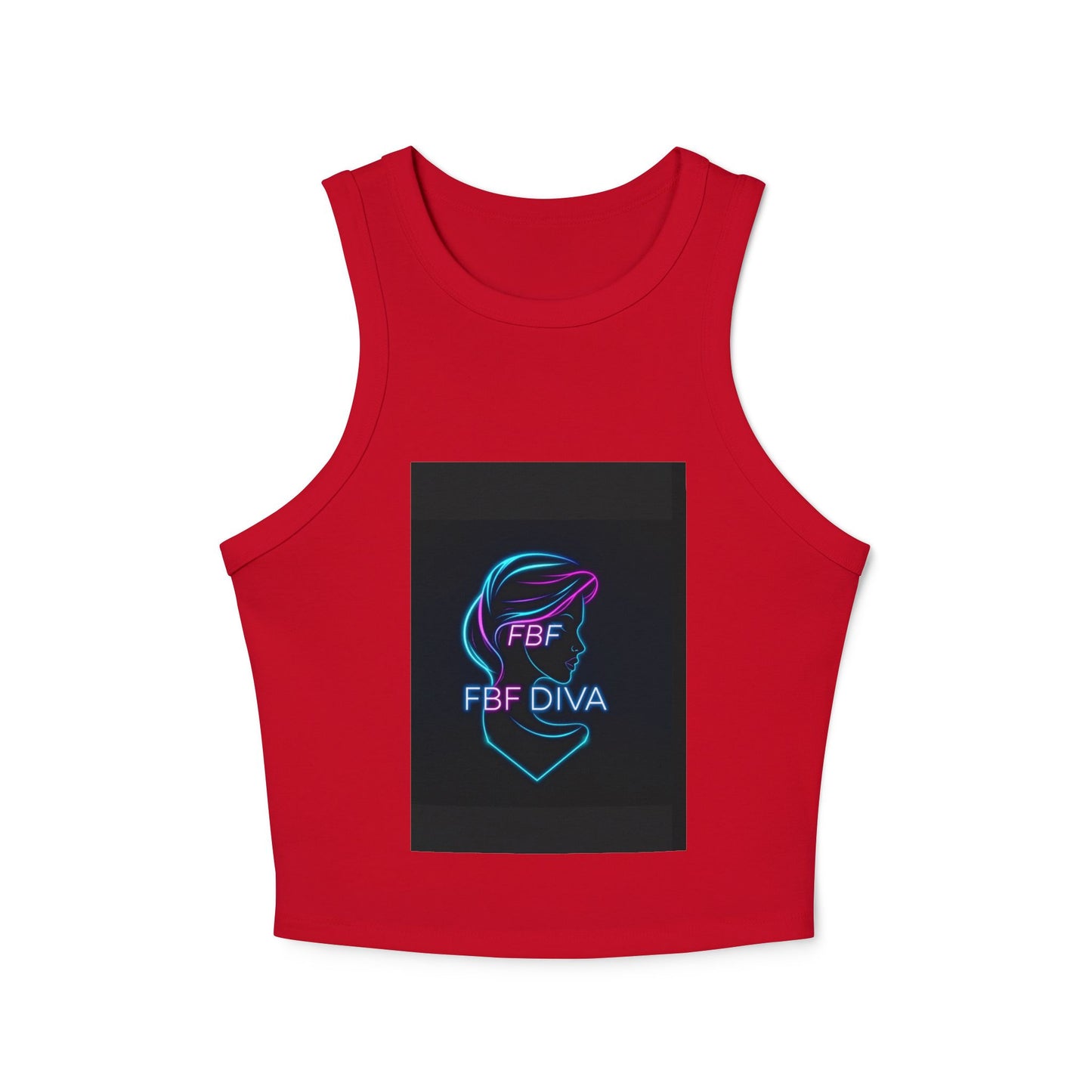 FBF Diva Women's Micro Rib Racer Tank Top | Stylish Crop Top for Summer, Party Wear, Workout, Gifts, Everyday Fashion