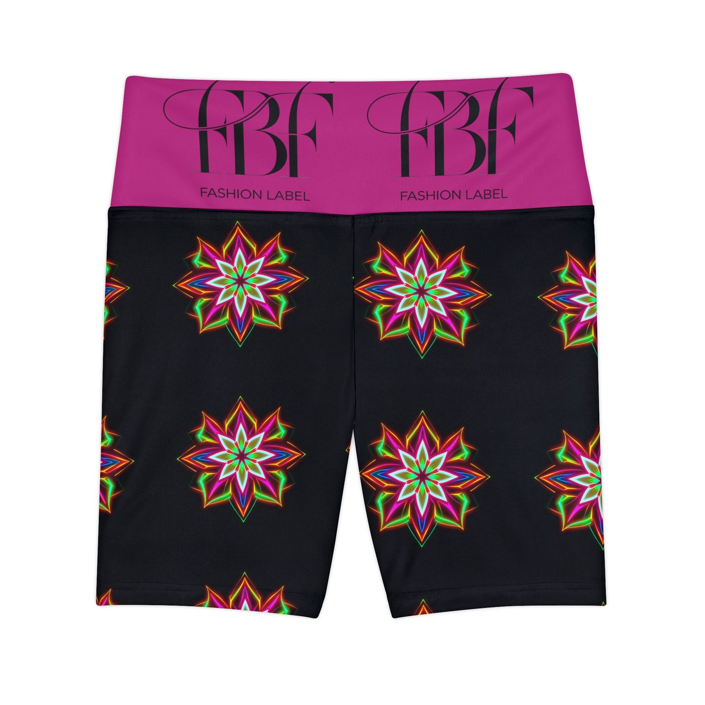 Vibrant Floral Print Women's Workout Shorts, Athletic Leggings, Gym Wear, Yoga Shorts, Fashion Fitness Apparel