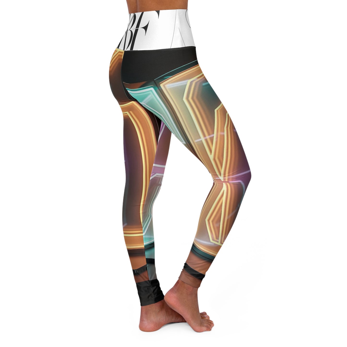Vibrant High Waisted Yoga Leggings, Trendy Activewear, Fitness Fashion, Soft Stretch Leggings, Gift for Fitness Lovers, Unique Workout Wear