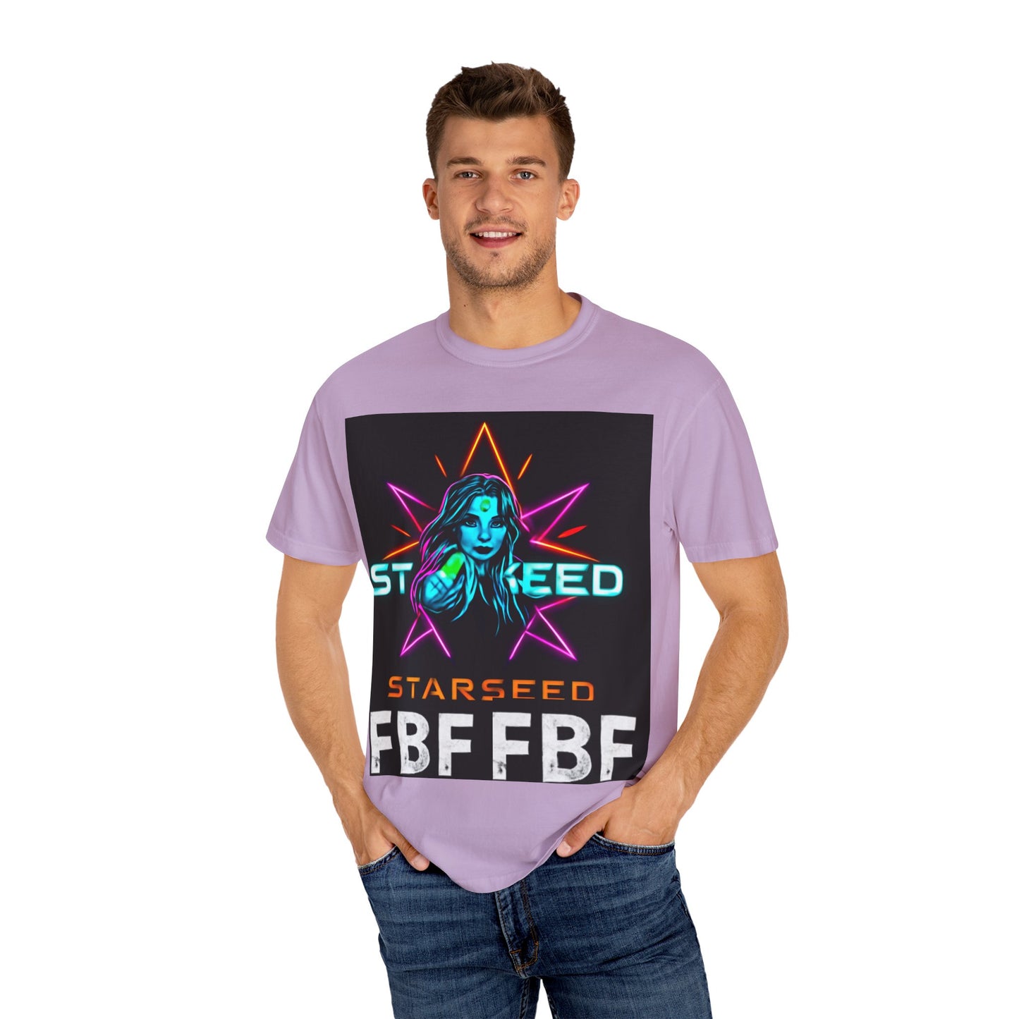 Neon Graphic T-Shirt - Starseed FBF Tee, Unisex Fashion, Cool Gift, Festival Wear, Retro Style, Casual Streetwear