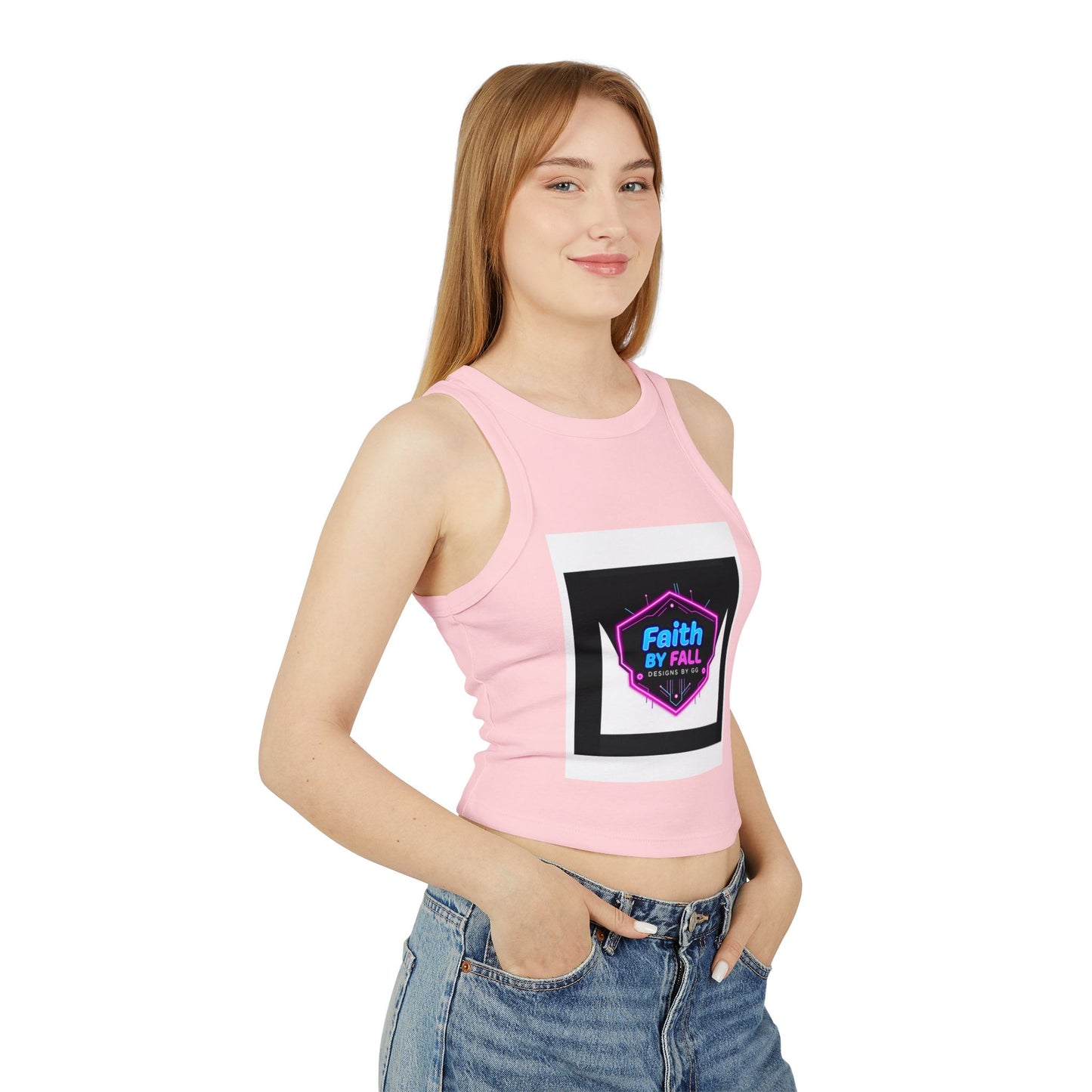 Faith by Fall Women's Crop Tank, Stylish Summer Top, Festival Wear, Workout Gear, Fashionable Gift for Her
