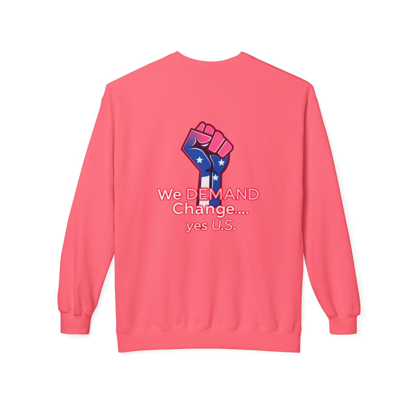 Empowered Message Crewneck Sweatshirt, Unisex Fleece, Activism Sweatshirt, Political Apparel, Comfortable Streetwear