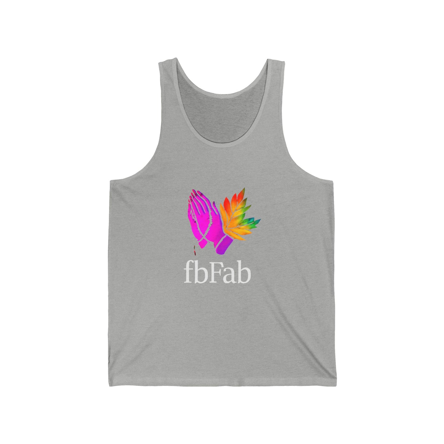 Colorful Graphic Unisex Jersey Tank Top, Inspirational Workout Tee, Summer Activewear, Spiritual Gift, Pride Day Apparel, Yoga Tank