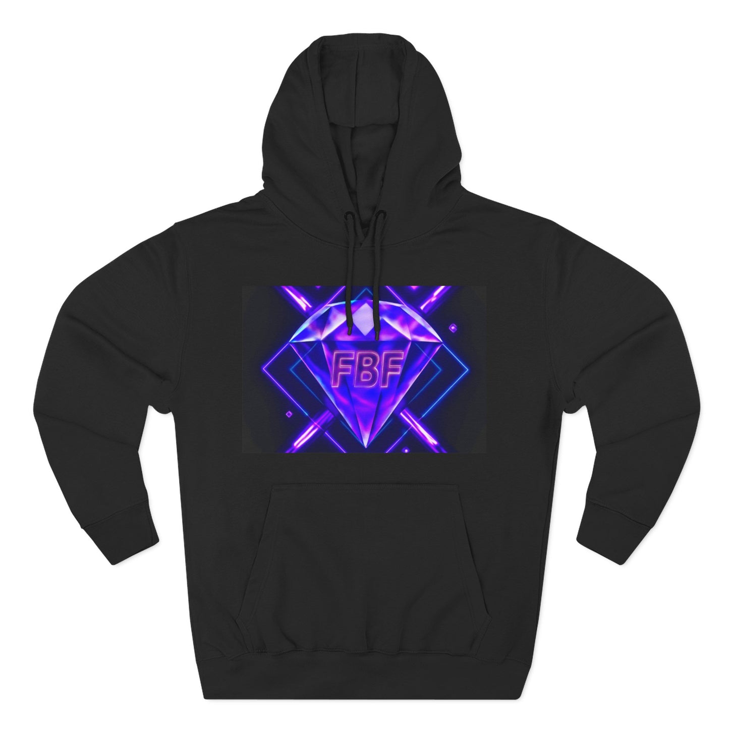 Futuristic Neon Fleece Hoodie, Stylish Sweatshirt, Vibrant Graphic Pullover, Perfect Gift for Tech Lovers, Unique Streetwear