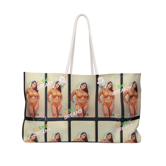 Stylish Weekender Bag with Retro Design - Perfect for Travel and Beach Days
