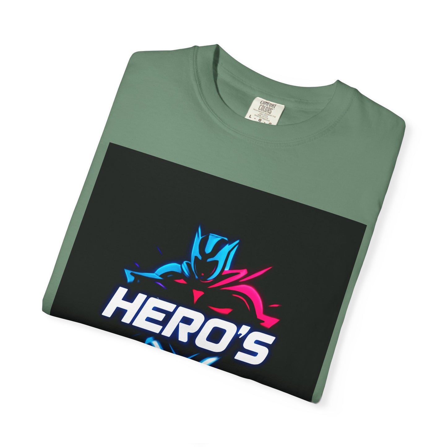 Hero's Unisex Garment-Dyed T-shirt, Casual Tee, Perfect for Gifting, Comic Fans, Hero Celebrations, Graphic Tee, Everyday Wear