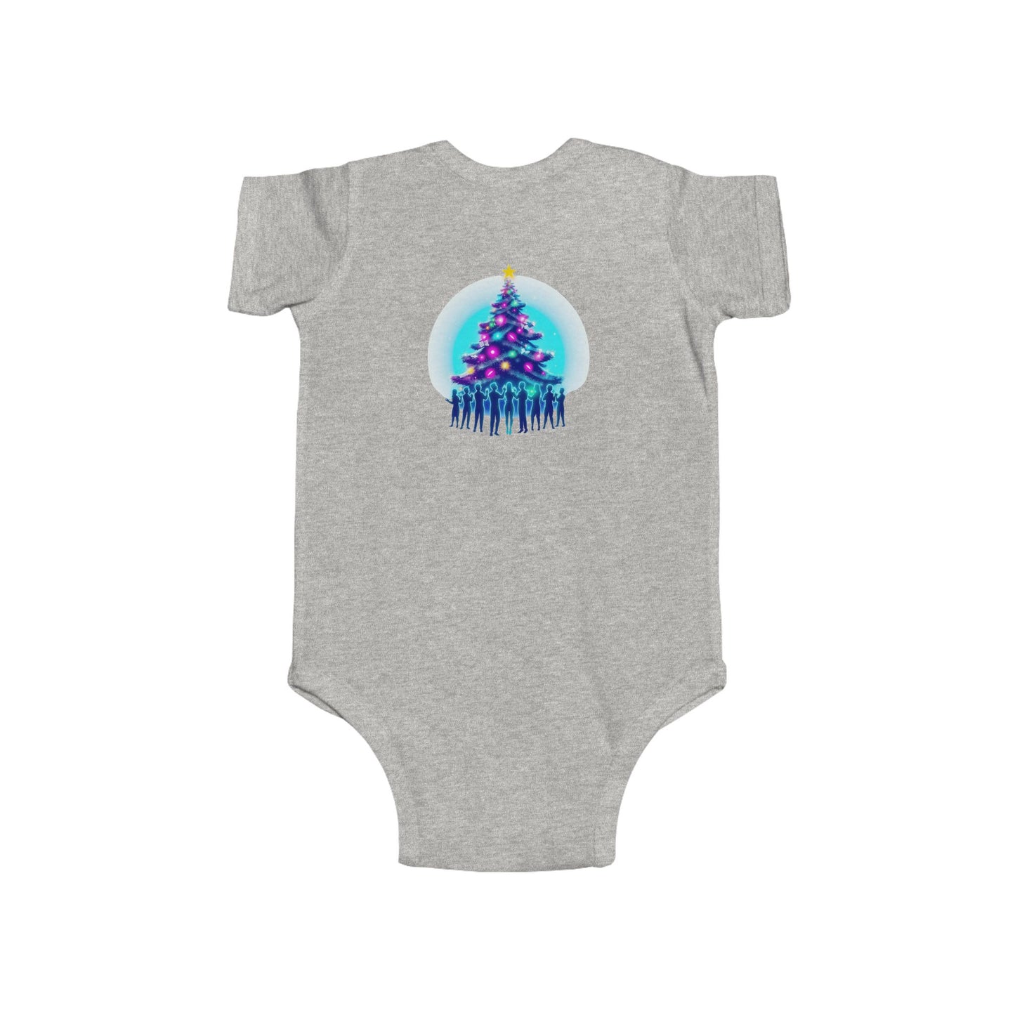 Infant Bodysuit — Festive Neon Christmas Tree Baby Onesie