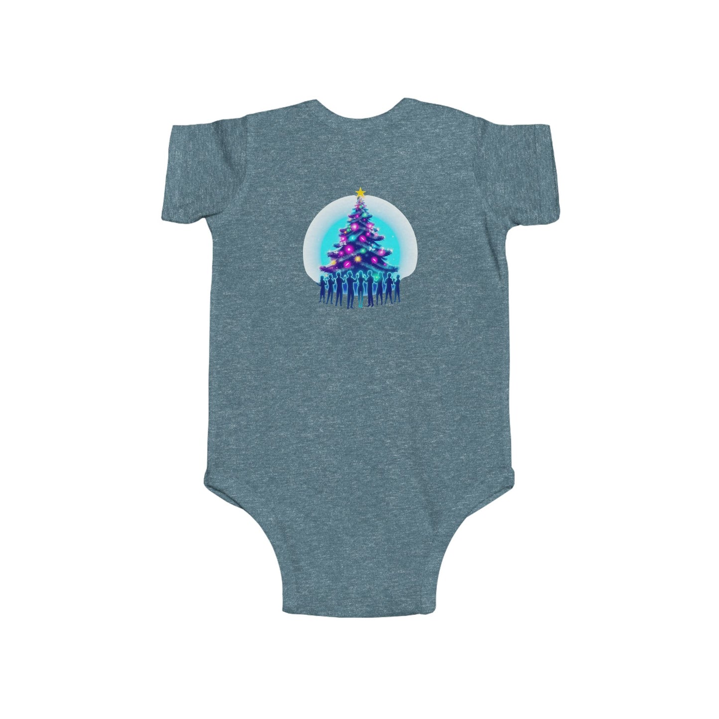 Infant Bodysuit — Festive Neon Christmas Tree Baby Onesie