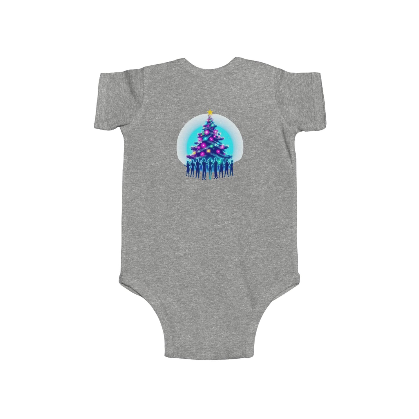Infant Bodysuit — Festive Neon Christmas Tree Baby Onesie