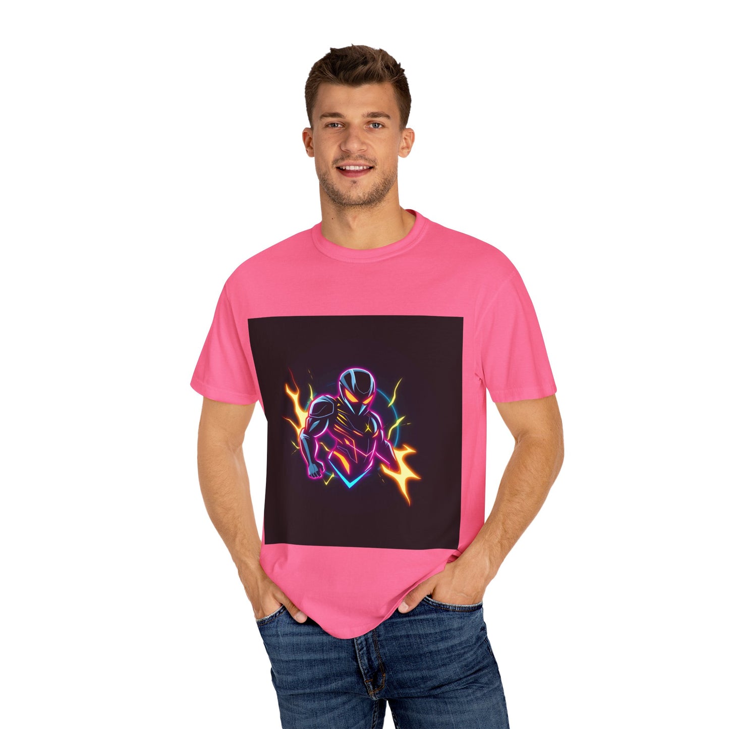 Vibrant Unisex Graphic T-Shirt, Cosmic Dreams Tee, Retro Neon Shirt, Stylish Casual Wear, Gift for Gamers & Dreamers