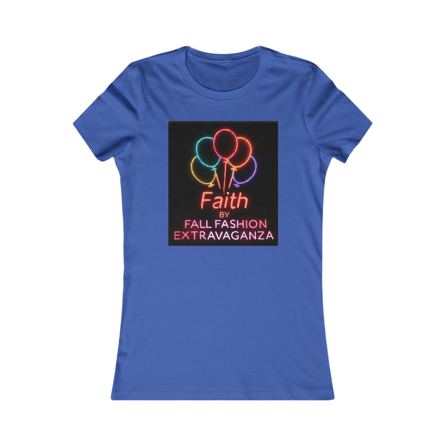 Faith Fall Fashion Extravaganza Women's Tee — Neon Balloon Graphic