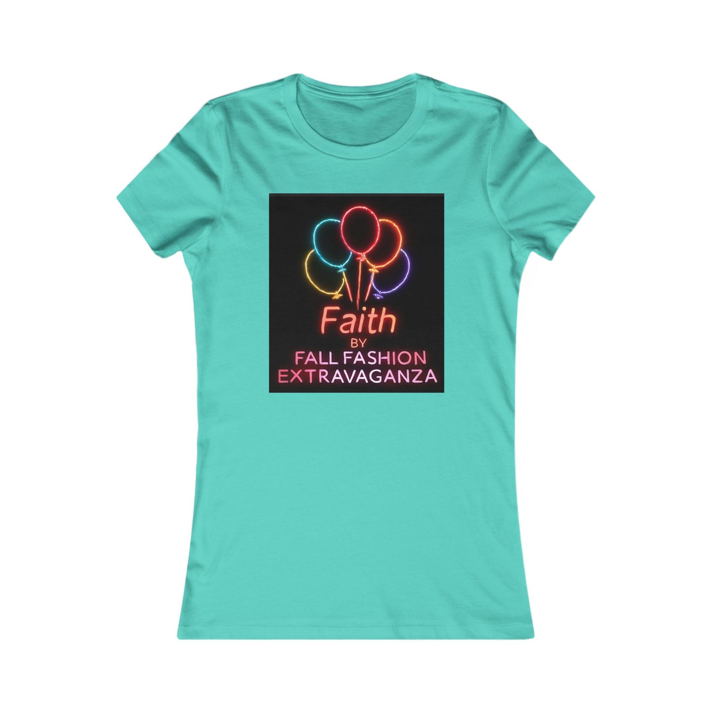 Faith Fall Fashion Extravaganza Women's Tee — Neon Balloon Graphic