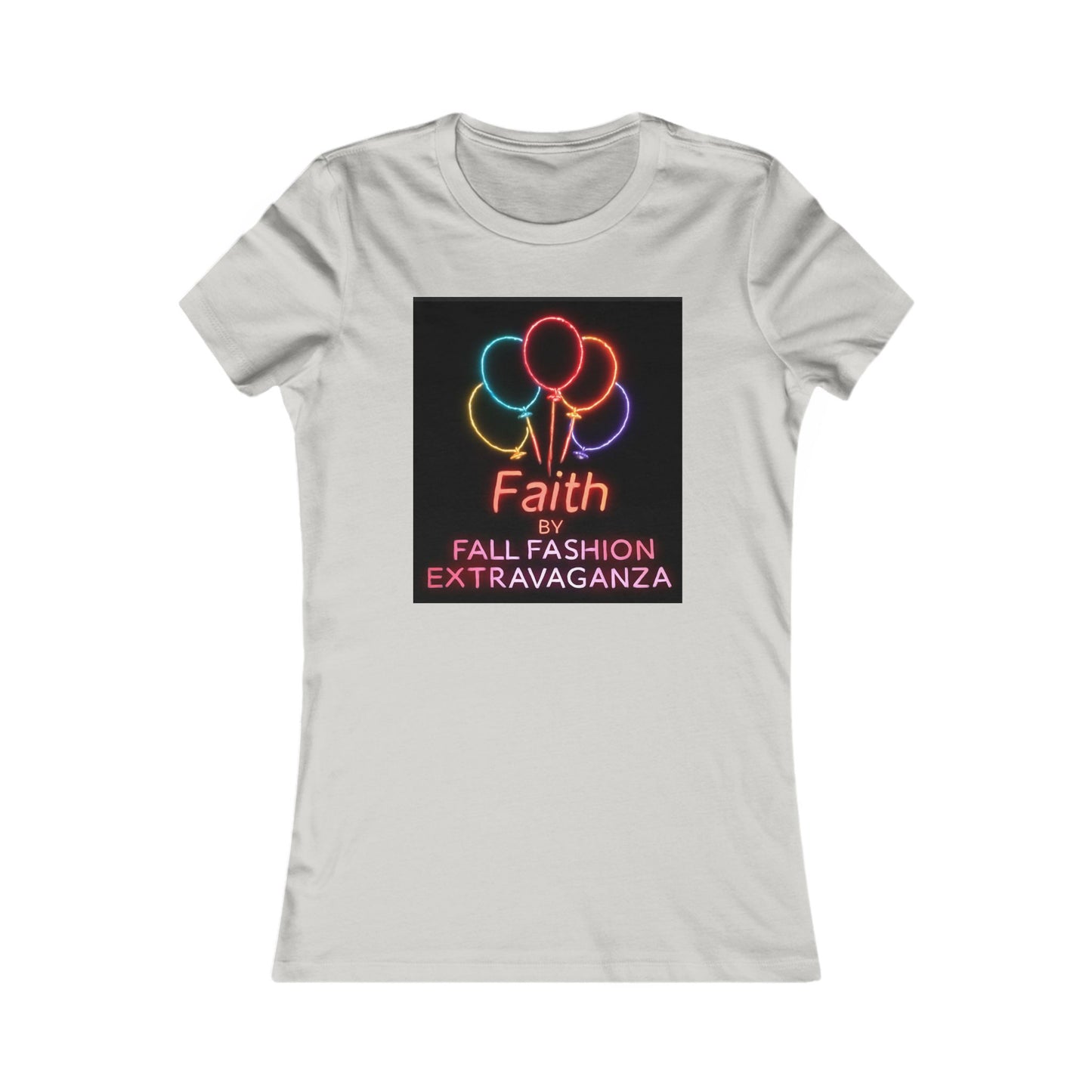 Faith Fall Fashion Extravaganza Women's Tee — Neon Balloon Graphic