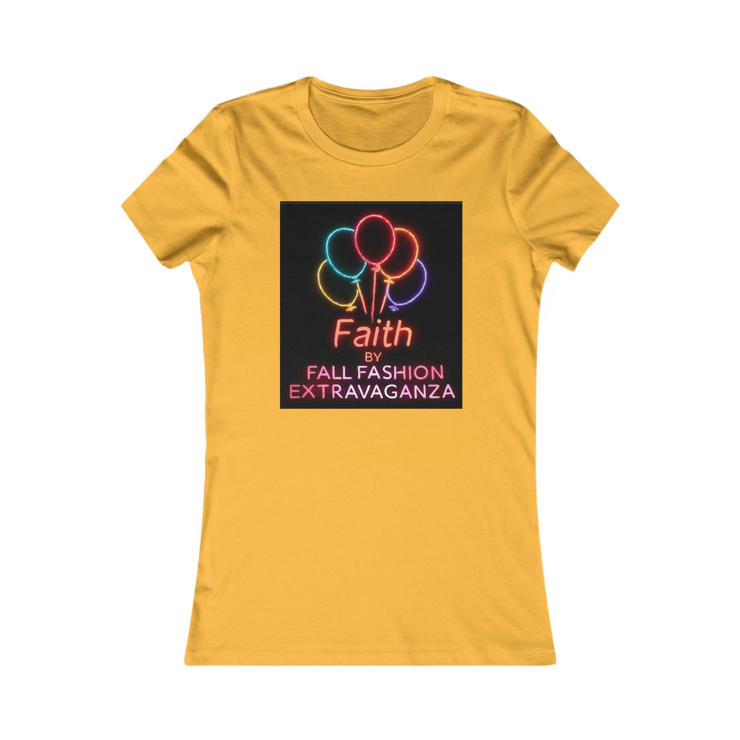 Faith Fall Fashion Extravaganza Women's Tee — Neon Balloon Graphic