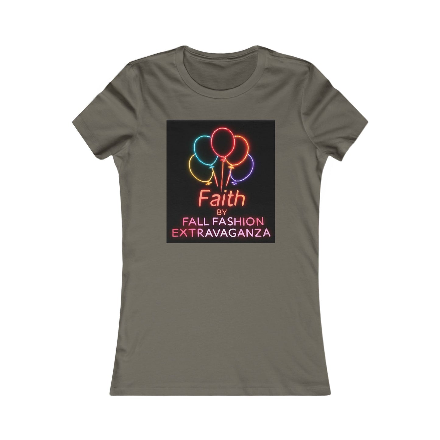 Faith Fall Fashion Extravaganza Women's Tee — Neon Balloon Graphic