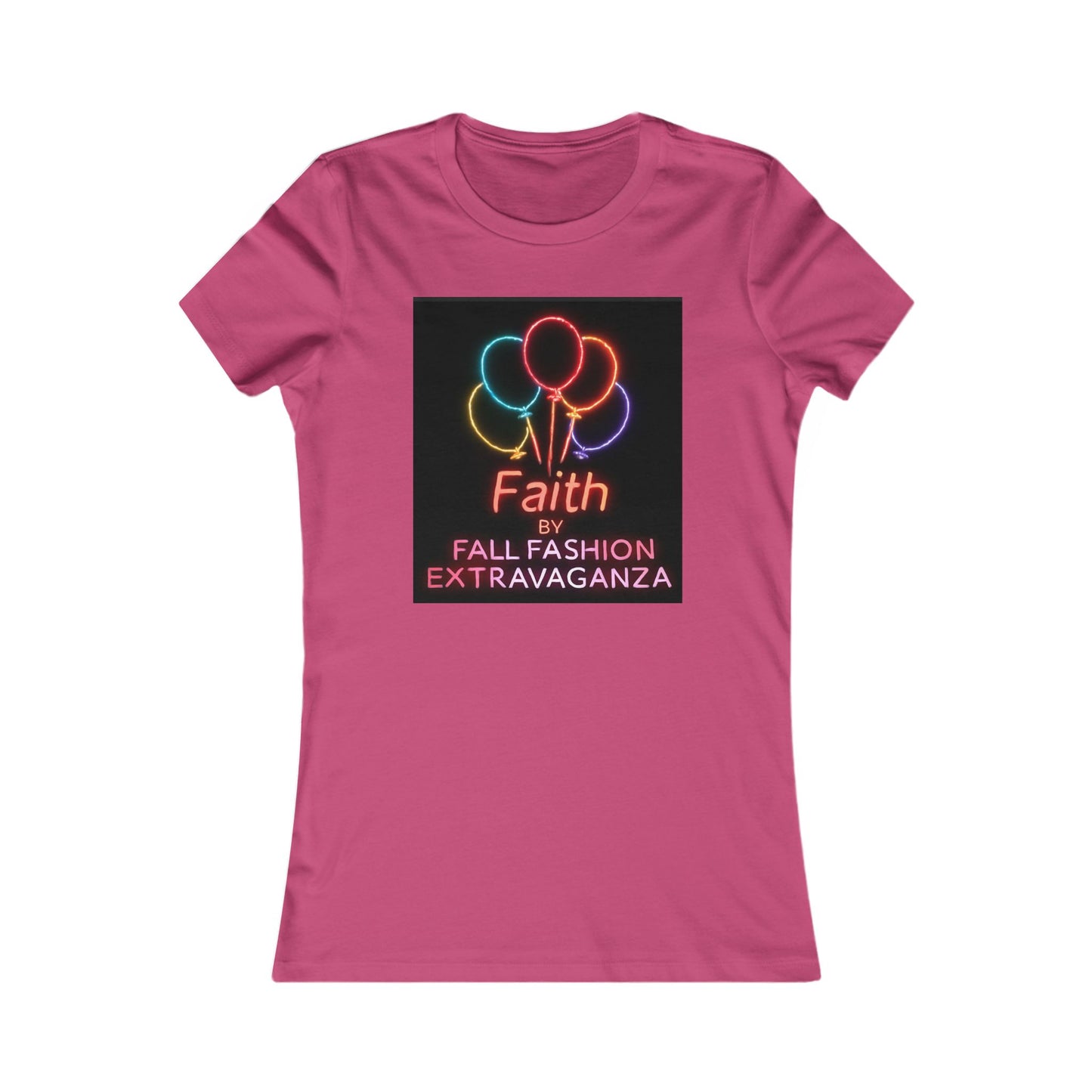 Faith Fall Fashion Extravaganza Women's Tee — Neon Balloon Graphic