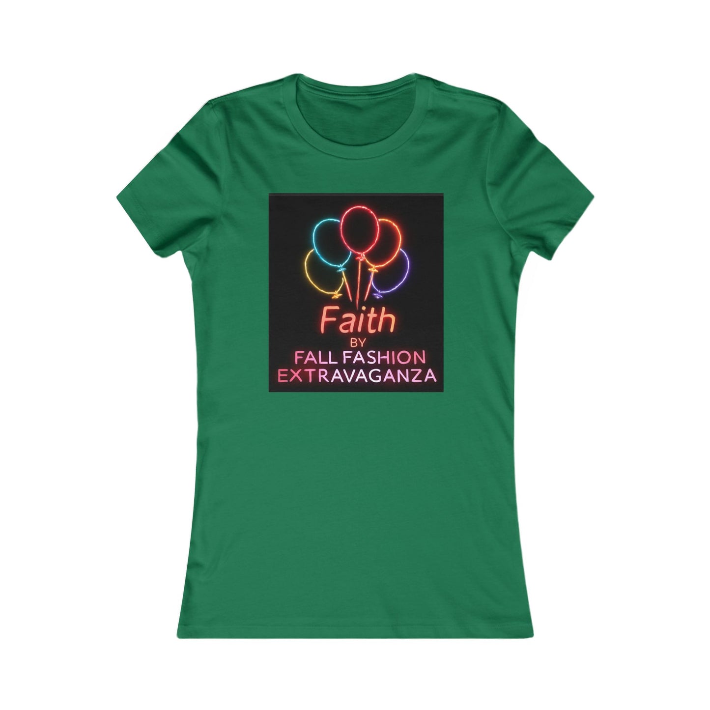 Faith Fall Fashion Extravaganza Women's Tee — Neon Balloon Graphic