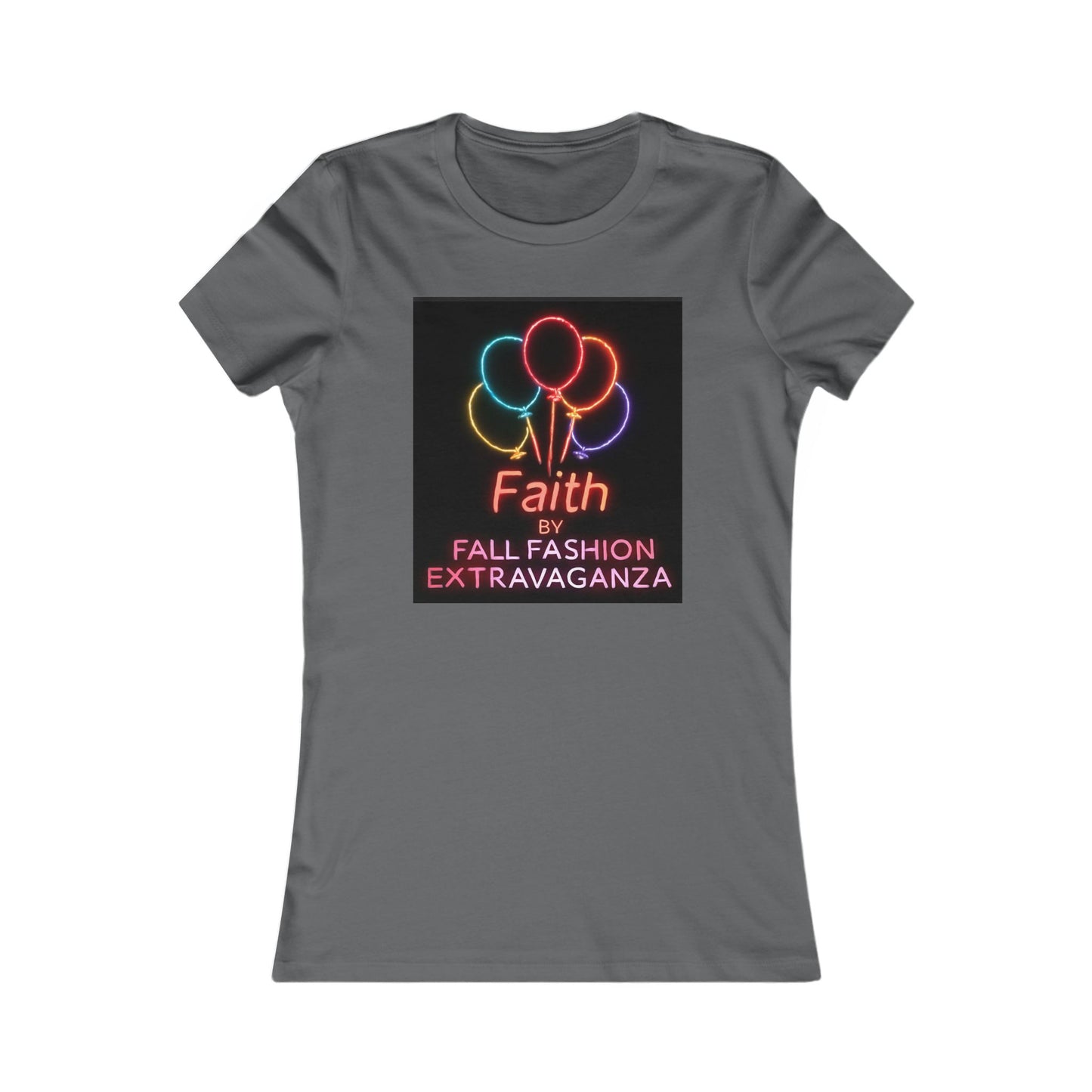 Faith Fall Fashion Extravaganza Women's Tee — Neon Balloon Graphic