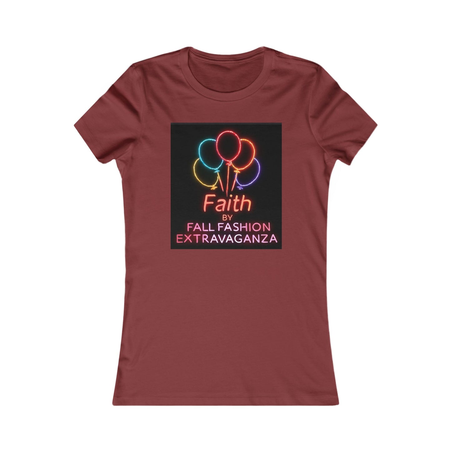 Faith Fall Fashion Extravaganza Women's Tee — Neon Balloon Graphic