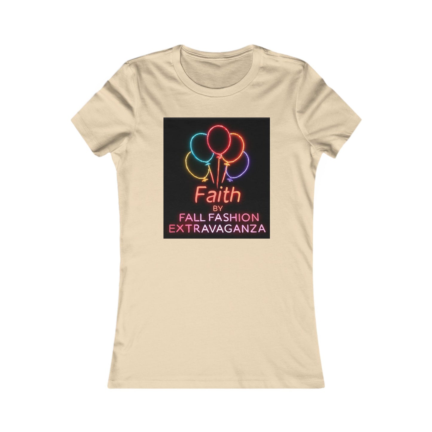 Faith Fall Fashion Extravaganza Women's Tee — Neon Balloon Graphic