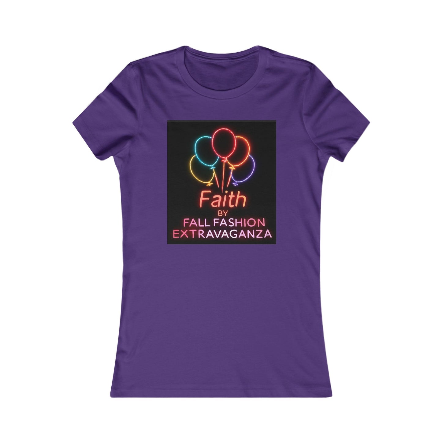 Faith Fall Fashion Extravaganza Women's Tee — Neon Balloon Graphic