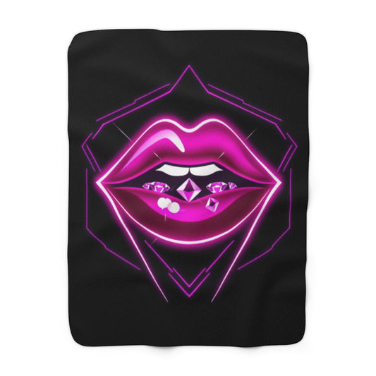 Glamorous Fleece Blanket with Neon Lip Design | Cozy Throw Blanket, Chic Home Decor, Unique Gift for Her, Lounge Accessory, Bedroom [...]