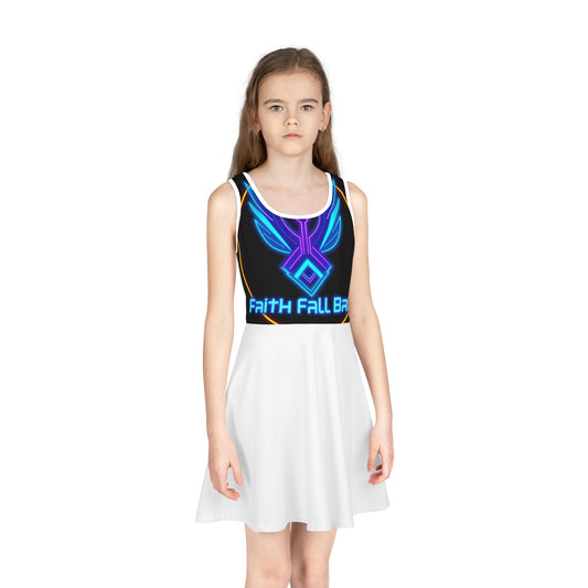 Girls' Vibrant Faith Fall Sundress, Summer Dress, Boho Dress, Fashionable Outfit, Birthday Gift, Festival Wear