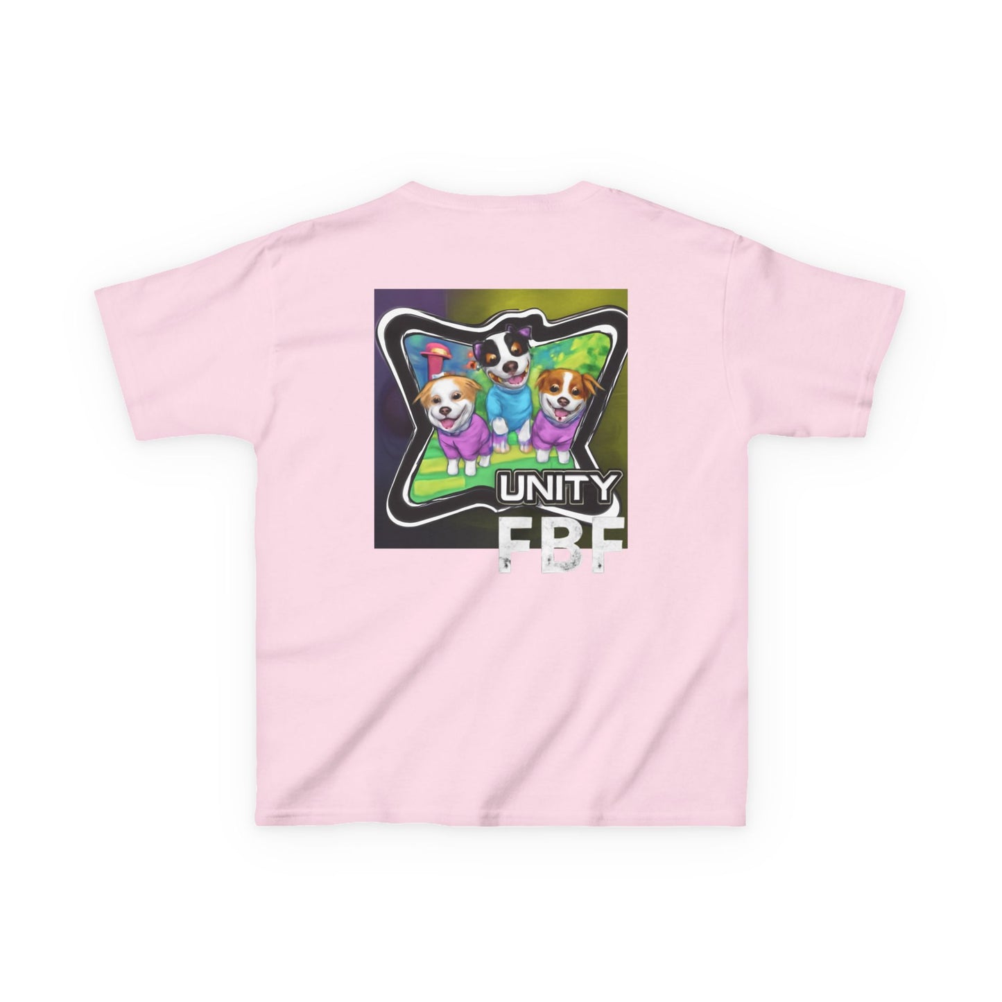 Colorful Dog-Themed Kids Tee - 'Unity Fun' Design